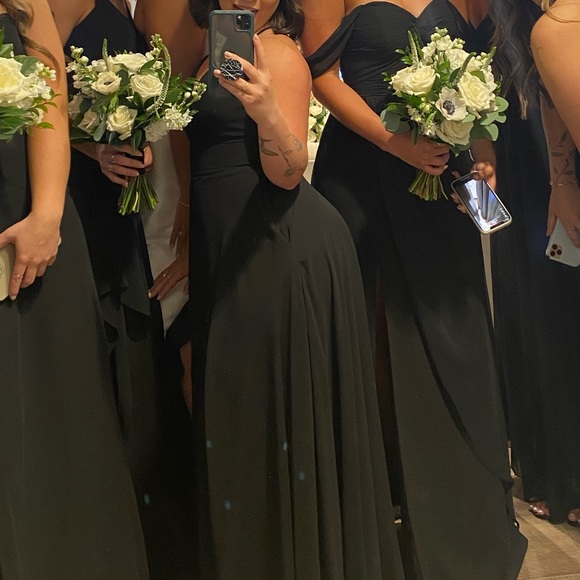 Black Mori Lee Elegant Dress - Picture 2 of 2